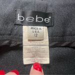 Bebe Vintage Flared Y2K Pants Womens 12 USA Made Gray Mid Rise Pleated Business Photo 4