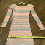 Daily Practice by Anthropologie Ribbed long sleeve stripe Sweater midi Dress S Pink Photo 6