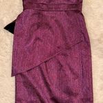 Black Halo NWOT Lenora Asymmetric Overlay purple sleeveless Sheath Dress Sz 0 Photo 0