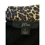 J.Crew Women's Tippi Merino Wool Leopard Collar Sweater Black Size Large Photo 4