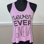 Tokyo Darling Racerback Tank Top ‘Never Give Up’ Size X-Small Photo 0