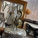 Aeropostale Vintage retro rhinestones eyes Fox head Pendant long Necklace Photo 3