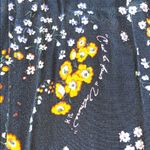 Zadig & Voltaire Judith Spark Flowers Ditsy Floral Logo Midi Skirt Slit Black XS Photo 5