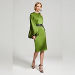 Halston Heritage HALSTON CHRISTA DRESS IN SATIN, Size 8, $545 Photo 2