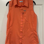 Columbia Sleeveless Women's Activewear Top Bright Peach Pink Size M Photo 0