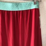 LuLaRoe  Maxi Skirt Coral w/ Mint Lucy Skirt Sz L NWT Chiffon w/ Elastic Waist Photo 4