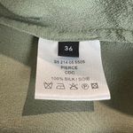 Joseph  Silk Blouse Top Womens 36‎ FR 4 US Sage Green Crepe Long Sleeve Pullover Photo 10