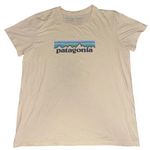 Patagonia  women’s yellow lightweight logo mountain T-shirt size small Photo 0