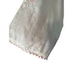 Laura Ashley White Cotton Embroidered Floral Kimono Long Robe Women Sz L VTG Photo 5