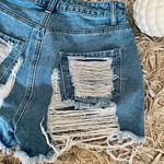 Boutique NEW Super Frayed Denim Shorts Photo 9