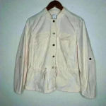 White House | Black Market Lightweight Denim Jacket Peach Sz 6 Photo 2