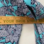 Lands' End L Floral Swim Shirt Rash Guard Long Sleeve Aqua Blue White Navy Size L Photo 6