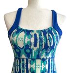 Soybu Dress Blue Green Print Strappy Twist Back Athletic Casual Stretch Size XS Photo 2