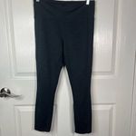 Athleta 3/4 Athletic Leggings Sz M Black Blue Striped Photo 2
