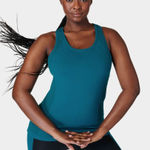 Sweaty Betty Athlete Seamless Tank Top Large Reef Teal Blue Activewear EUC Photo 0