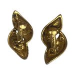 Mid Century Napier Textured Gold Tone Screw Back Earrings Costume Jewelry Photo 4