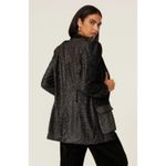 PatBO Embellished Sparkle Velvet Relaxed Fit Jacket Black Women's Size XL FLAW Photo 2