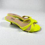 L'Agence Neon Yellow Leather Sandals Heels Size 38.5 / US 8.5 Photo 1