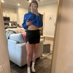 Free People Faux Black Leather Skirt Photo 3