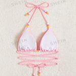 SheIn Pink Bikini Top Photo 1