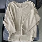 Free People waffle knit oversized sweater Photo 0