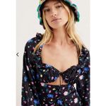 New For Love and Lemons Lexy Black Floral Long Sleeve Dress Size XS Photo 3