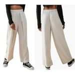 Free People Nothin' to Say Elastic Waist Pants in Champagne Dream Size Large Photo 10