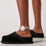 Free People Milo Everyday Mules in Black NIB NEW Suede Leather Chunky Size 7 Photo 0