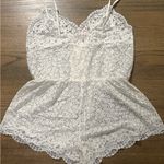 Victoria's Secret  White Lace Romper:Size Large Photo 4