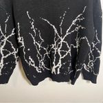 Firla Graphic Pattern Drop Shoulder Sweater Black White Size XL Photo 5