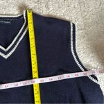 Brandy Melville  Dark Blue V-Neck Sweater Vest Photo 3