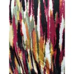 Adrienne Vittadini  Size Small Multicolor Abstract V-Neck Shirred Waist Blouse Photo 1