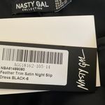 Nasty Gal NWT Black Romantic Sexy Satin Night Slip, size 2 Photo 4