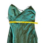 Lulus Fondly Loved Dark Green Satin Wrap Maxi Dress Photo 5