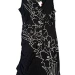 Tracy Reese  Ruched Combo Dress In Black Calla Lily Photo 2