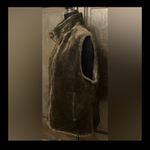 Bill Blass Blassport 2 sided faux fur/ faux leather vest L Photo 3