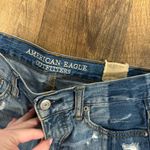 American Eagle  Vintage High Rise Festival Jean Shorts Sz 0 Distressed Patchwork Photo 9