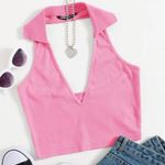 SheIn Pink NWT  open back halter top. Almost sold out on website Photo 0