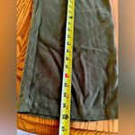 Rag Poets  Green Linen Straight Leg Cropped Pants Size Small Elastic Waist Photo 8