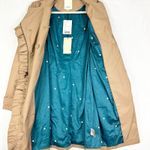 Anthropologie  Elevenses Ruffled Trench Coat Size 6 NEW Beige Belted Pockets Photo 4
