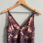 Free People  Night Shimmer Mini-Dress Size 0 Sundown Purple Sequins Sleeveless Photo 5