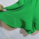 FRAICHE BY J Surplice Flutter Sleeve Romper In Green Vacation Cruise Size L Size L Photo 5