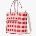 Kate Spade NWT Chelsea Gingham Medium Satchel Pink Multi $299 Value Photo 5