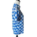 Ibkul Womens Golf Polo Top Shirt Blue White Colorful Athletic Large Photo 1