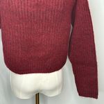 Thakoon Cropped Ripped Burgundy Turtleneck Sweater Womens Size XS KN17 Red Photo 5