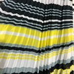 Free People  Poly Organza Maxi Dress Fit & Flare Striped Pleated Multicolor sz M Photo 9