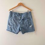 H&M  Divided Light Wash Distressed Baggy Shorts Size 32W Photo 2
