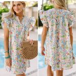 Shop The Mint Always Ready Cream White Floral Mini Dress M Photo 1