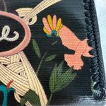 Sakroots Wallet Zip Around Artist Circle Peace Bird Floral Embroidered Black Photo 12