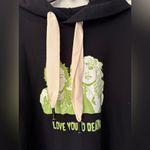 Sandrine Rose Oversized Raw Edge Women’s Black Hoodie Size Small Photo 5